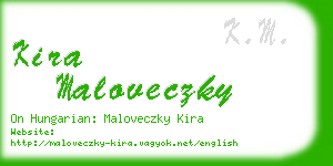 kira maloveczky business card